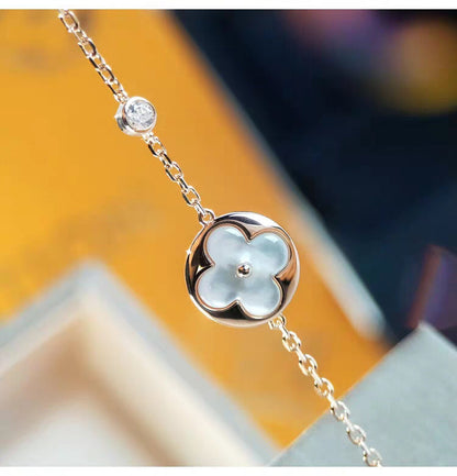 [AuraEcho Jewelry]SUN MOP GOLD 1 DIAMOND NECKLACE