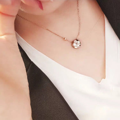 [AuraEcho Jewelry]SUN MOP GOLD 1 DIAMOND NECKLACE
