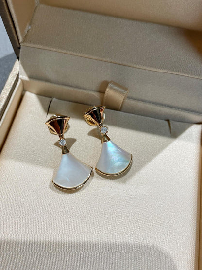 [AuraEcho Jewelry]DREAM MOP 1 DIAMOND EARRINGS