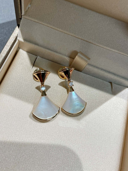 [AuraEcho Jewelry]DREAM MOP 1 DIAMOND EARRINGS