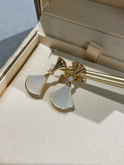 [AuraEcho Jewelry]DREAM MOP 1 DIAMOND EARRINGS