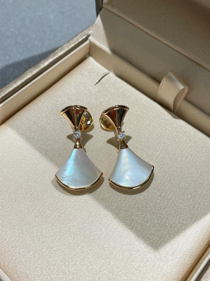 [AuraEcho Jewelry]DREAM MOP 1 DIAMOND EARRINGS