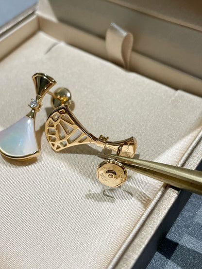 [AuraEcho Jewelry]DREAM MOP 1 DIAMOND EARRINGS