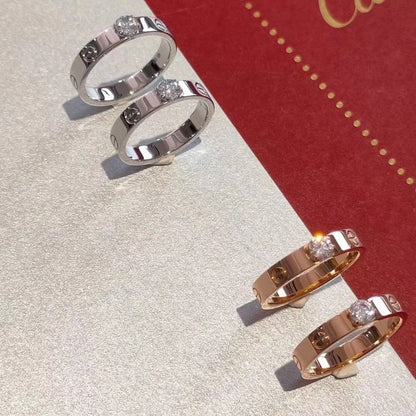 [AuraEcho Jewelry]LOVE RING 3.6MM 1 BIG DIAMOND