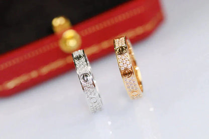 [AuraEcho Jewelry]LOVE RING 3.6MM DIAMOND PAVED