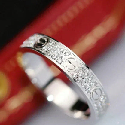 [AuraEcho Jewelry]LOVE RING 3.6MM DIAMOND PAVED
