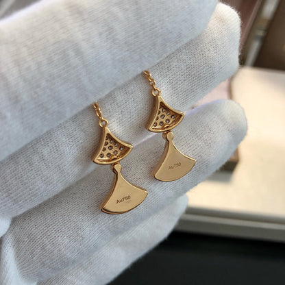 [AuraEcho Jewelry]DREAM EARRINGS 3 MOTIFS DIAMOND MOP PINK GOLD