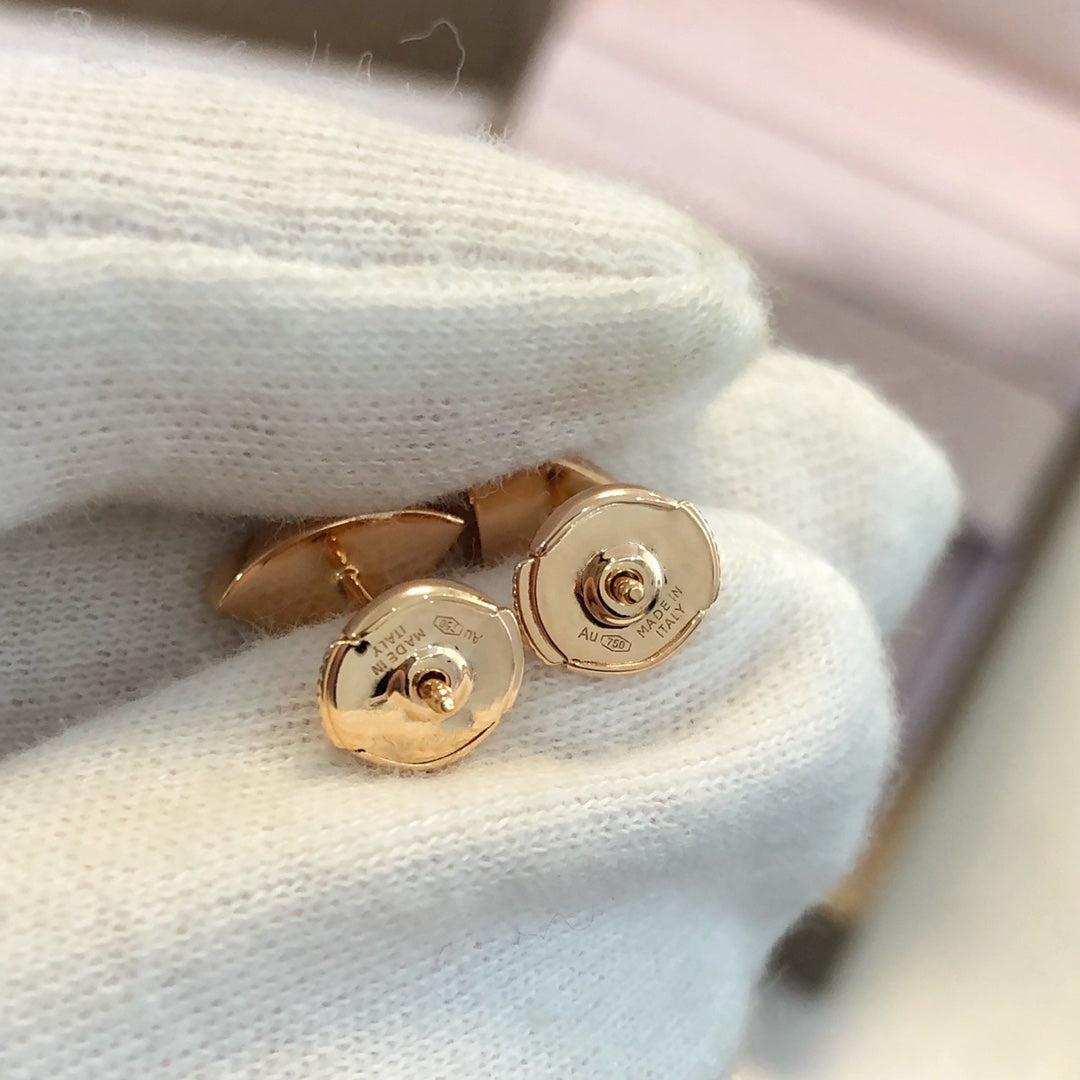 [AuraEcho Jewelry]DREAM EARRINGS 3 MOTIFS ONYX MOP PINK GOLD