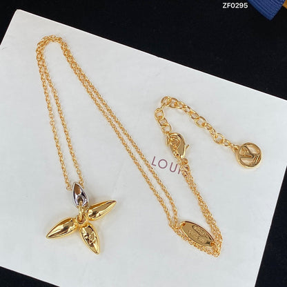 [AuraEcho Jewelry]LOUISETTE PEDANT GOLD NECKLACE