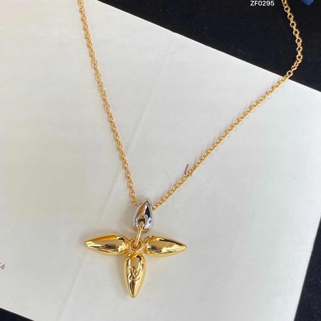 [AuraEcho Jewelry]LOUISETTE PEDANT GOLD NECKLACE