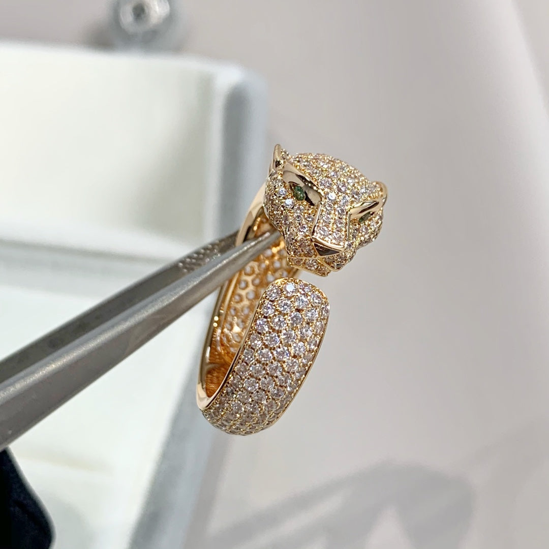[AuraEcho Jewelry]PANTHERE PINK GOLD DIAMOND RING