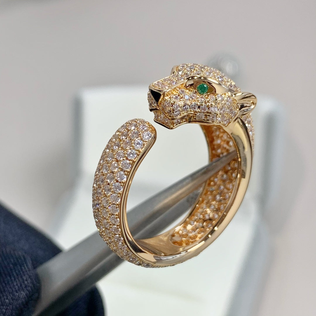 [AuraEcho Jewelry]PANTHERE PINK GOLD DIAMOND RING