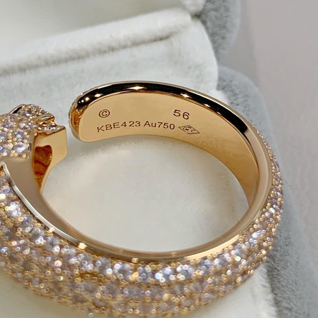 [AuraEcho Jewelry]PANTHERE PINK GOLD DIAMOND RING