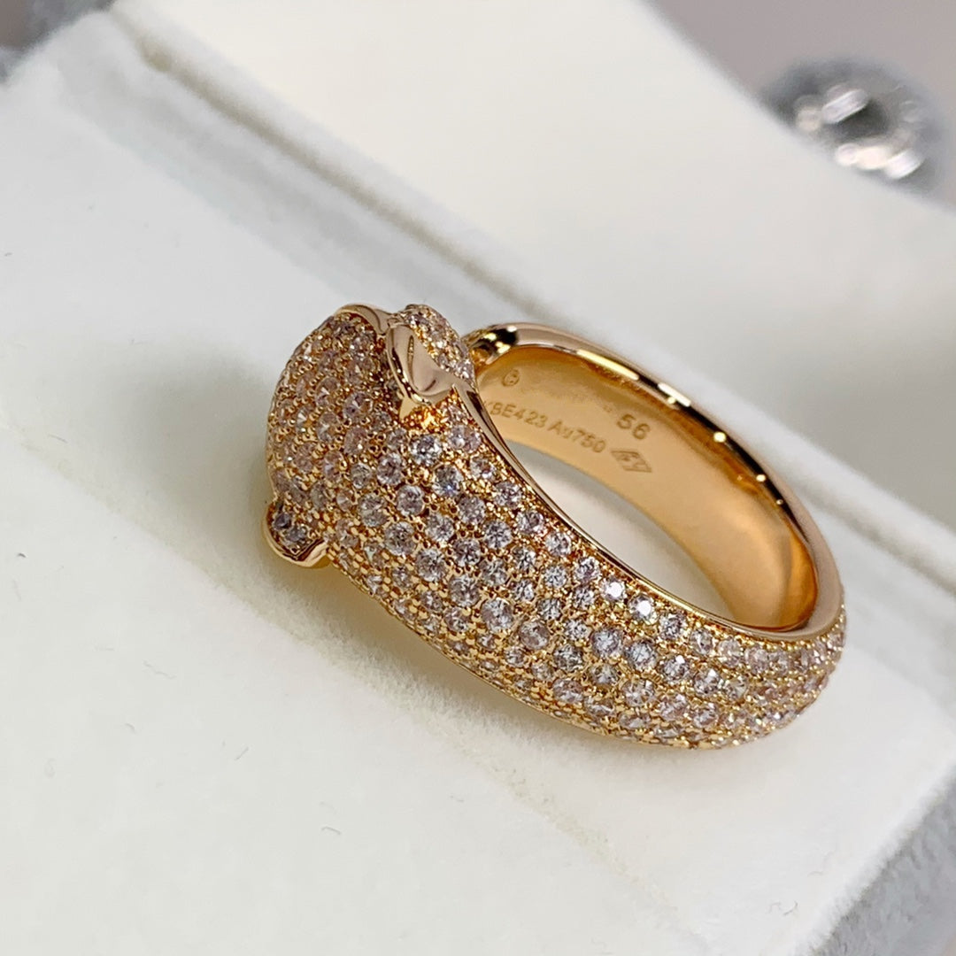 [AuraEcho Jewelry]PANTHERE PINK GOLD DIAMOND RING