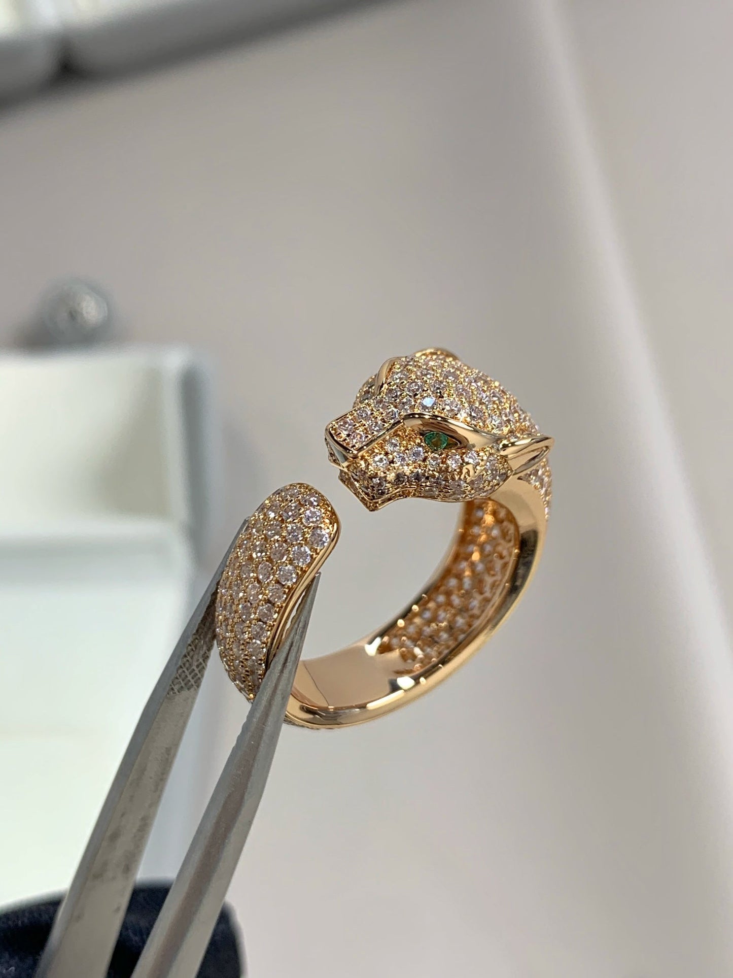 [AuraEcho Jewelry]PANTHERE PINK GOLD DIAMOND RING