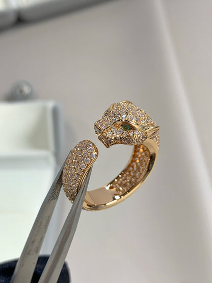 [AuraEcho Jewelry]PANTHERE PINK GOLD DIAMOND RING