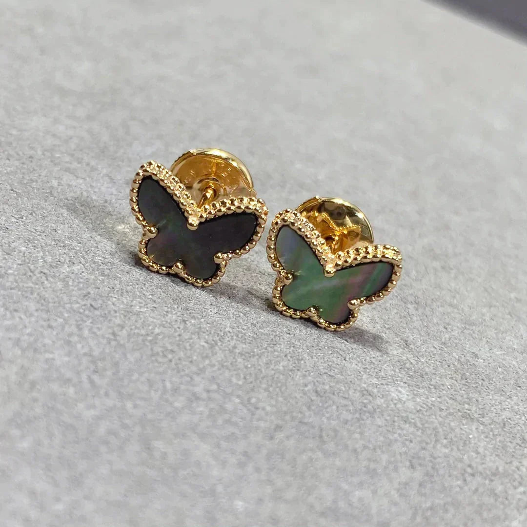 [AuraEcho Jewelry]BUTTERFLY DARK MOP  EARRINGS
