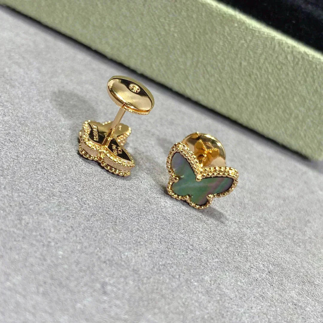 [AuraEcho Jewelry]BUTTERFLY DARK MOP  EARRINGS
