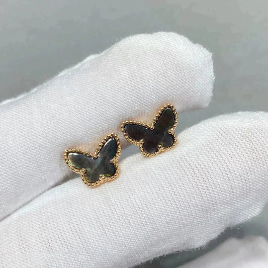 [AuraEcho Jewelry]BUTTERFLY DARK MOP  EARRINGS