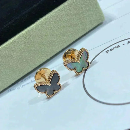 [AuraEcho Jewelry]BUTTERFLY DARK MOP  EARRINGS