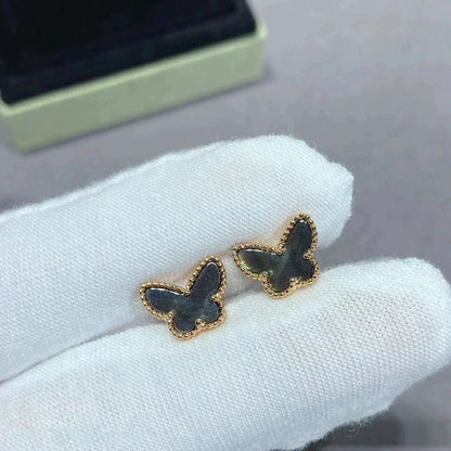 [AuraEcho Jewelry]BUTTERFLY DARK MOP  EARRINGS