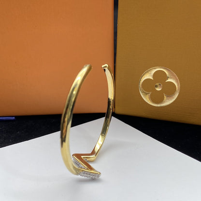 [AuraEcho Jewelry]VOLTE UPSITE DOWN DIAMOND GOLD OPEN BRACELET