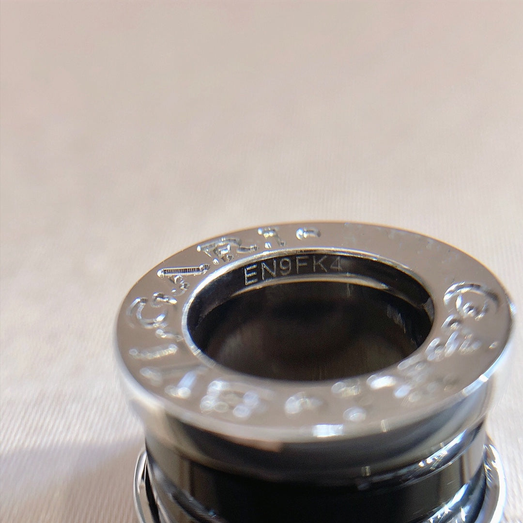 [AuraEcho Jewelry]ZERO 1 BLACK CERAMIC SILVER NECKLACE