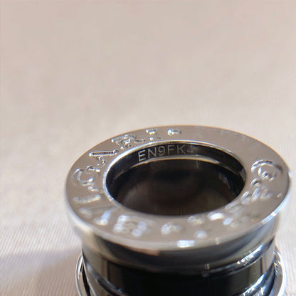 [AuraEcho Jewelry]ZERO 1 BLACK CERAMIC SILVER NECKLACE