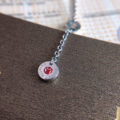[AuraEcho Jewelry]ZERO 1 BLACK CERAMIC SILVER NECKLACE
