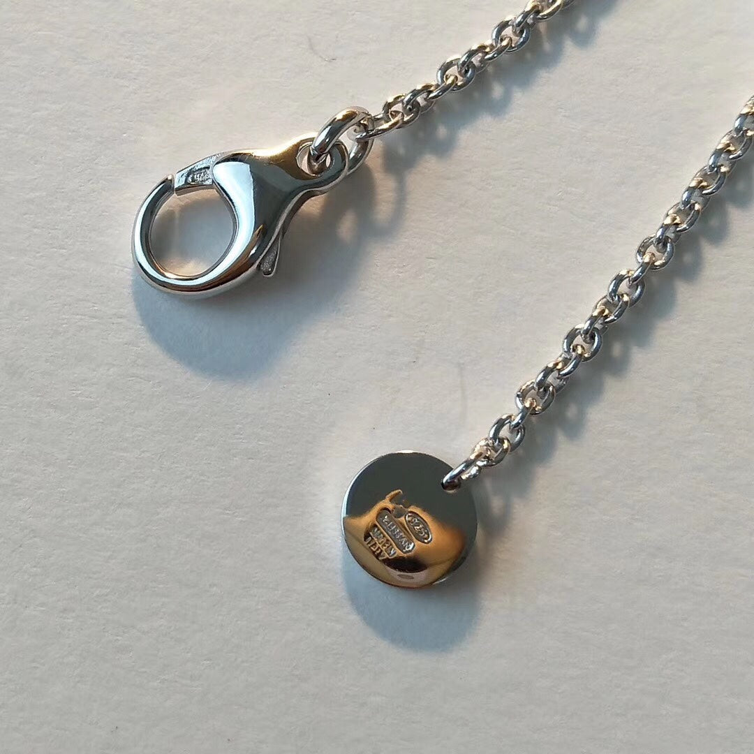 [AuraEcho Jewelry]ZERO 1 BLACK CERAMIC SILVER NECKLACE