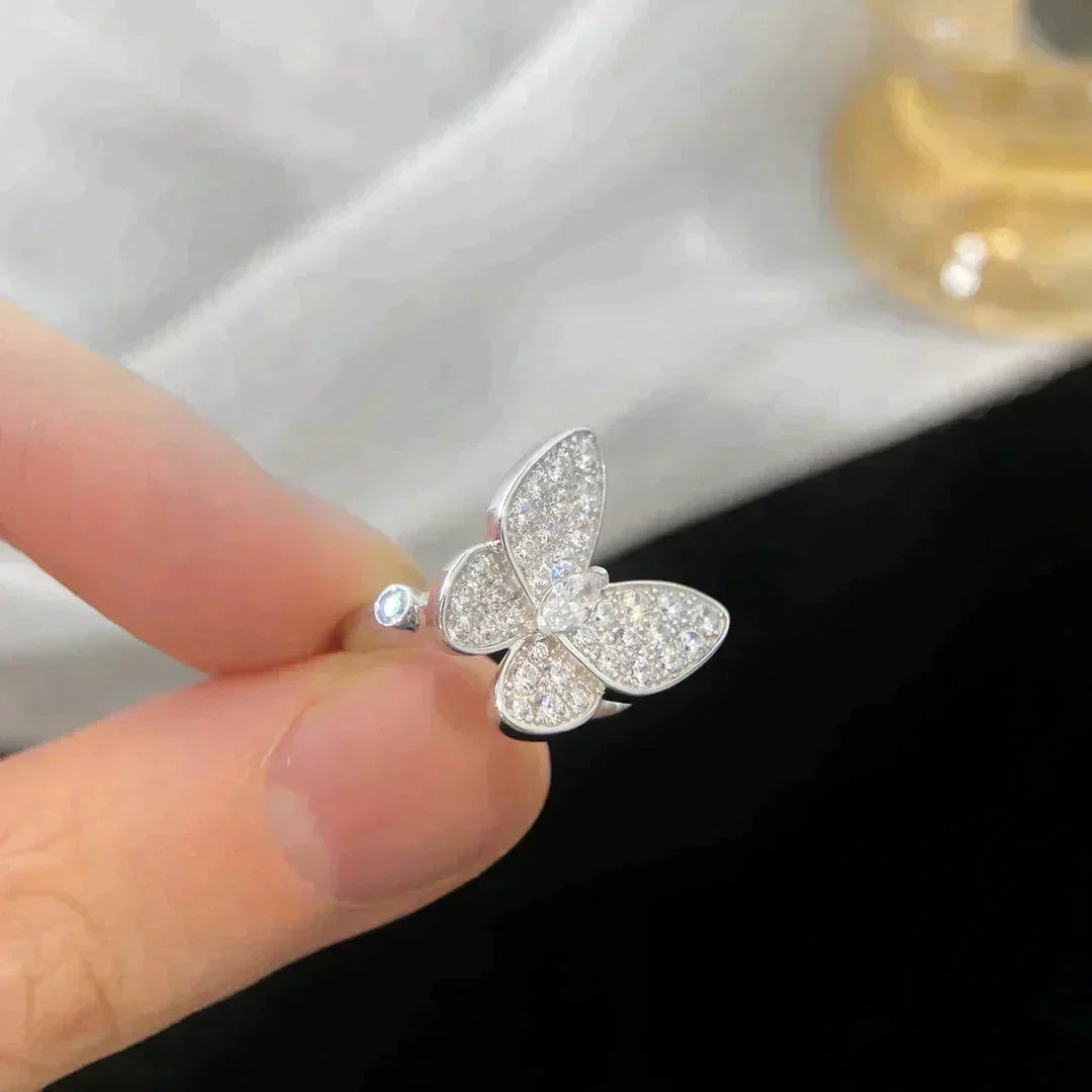 [AuraEcho Jewelry]BUTTERFLY DIAMOND RING