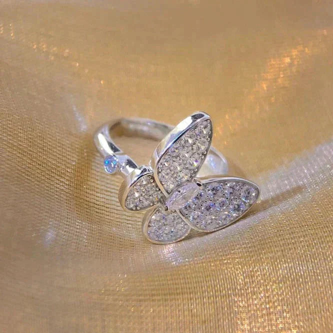 [AuraEcho Jewelry]BUTTERFLY DIAMOND RING
