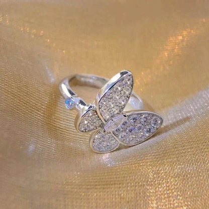 [AuraEcho Jewelry]BUTTERFLY DIAMOND RING