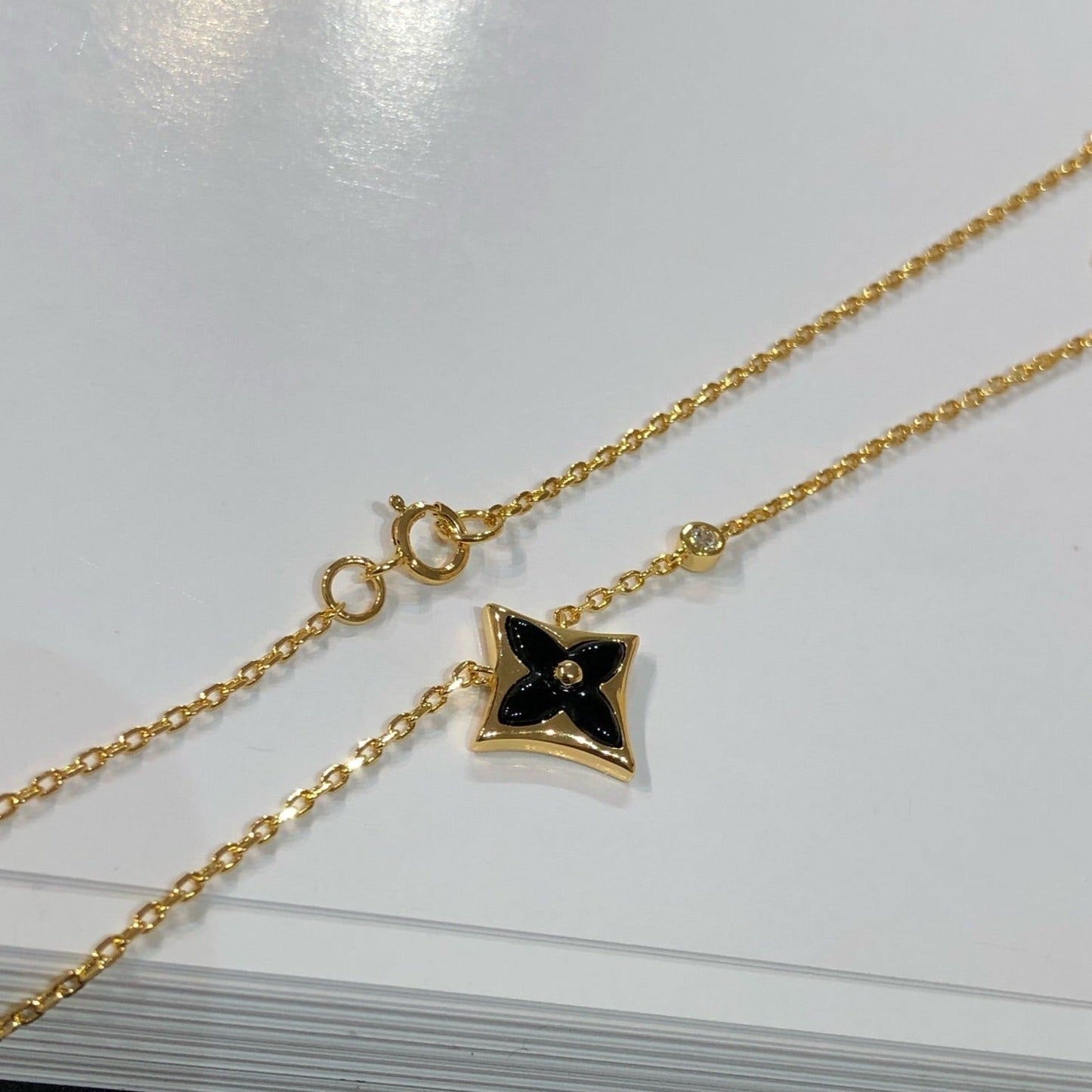 [AuraEcho Jewelry]STAR BLACK MOP NECKLACE