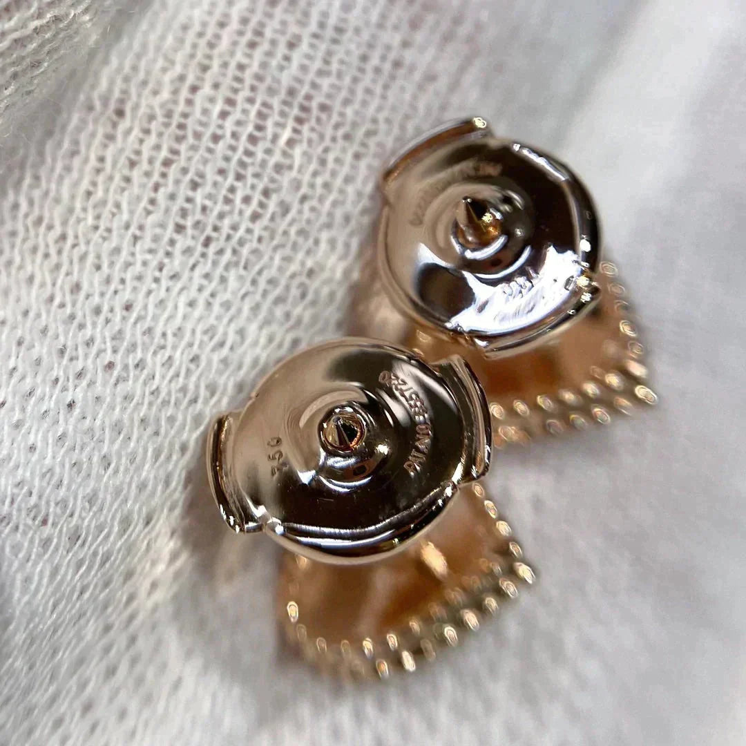 [AuraEcho Jewelry]HEART CARNELIAN STUD EARRINGS