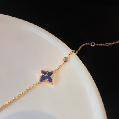 [AuraEcho Jewelry]COLOR STAR PINK GOLD DIAMOND BRACELET