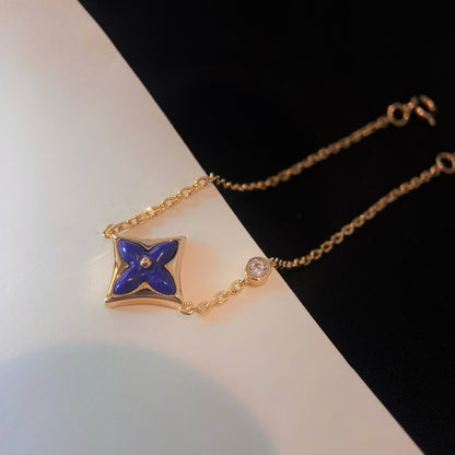 [AuraEcho Jewelry]COLOR STAR PINK GOLD DIAMOND BRACELET