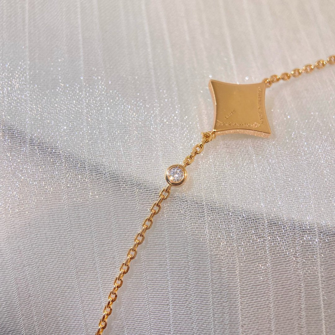 [AuraEcho Jewelry]COLOR STAR PINK GOLD DIAMOND BRACELET