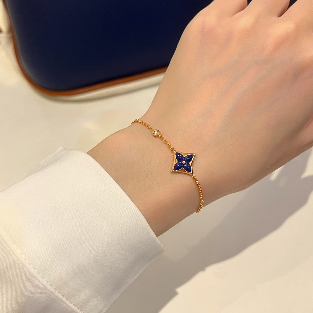 [AuraEcho Jewelry]COLOR STAR PINK GOLD DIAMOND BRACELET