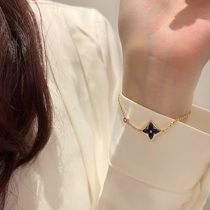 [AuraEcho Jewelry]COLOR STAR PINK GOLD DIAMOND BRACELET