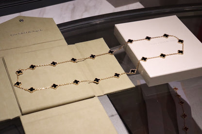 [AuraEcho Jewelry]CLOVER 20 MOTIFS ONYX ROSE GOLD