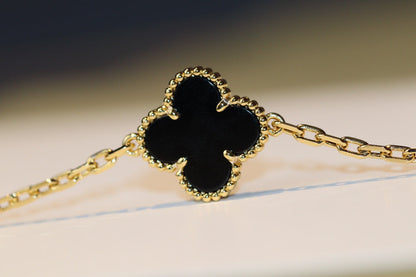 [AuraEcho Jewelry]CLOVER 20 MOTIFS ONYX ROSE GOLD