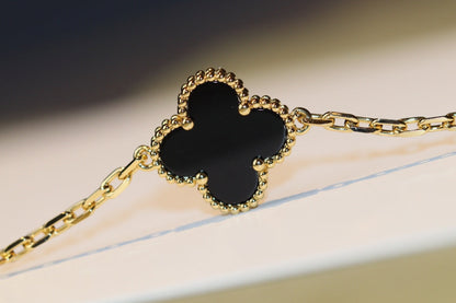 [AuraEcho Jewelry]CLOVER 20 MOTIFS ONYX ROSE GOLD
