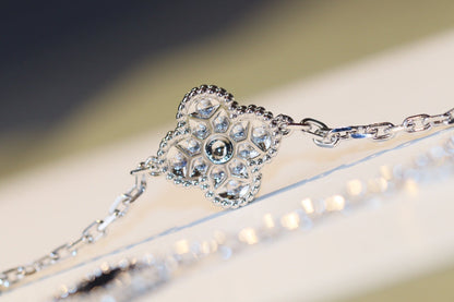[AuraEcho Jewelry]CLOVER 20 MOTIFS ONYX DIAMOND SILVER