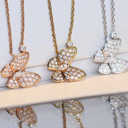 [AuraEcho Jewelry]BUTTERFLY DIAMOND NECKLACE