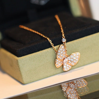 [AuraEcho Jewelry]BUTTERFLY DIAMOND NECKLACE