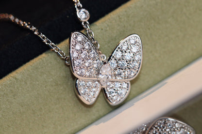 [AuraEcho Jewelry]BUTTERFLY DIAMOND NECKLACE