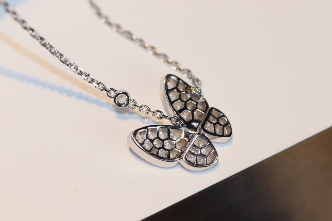 [AuraEcho Jewelry]BUTTERFLY DIAMOND NECKLACE