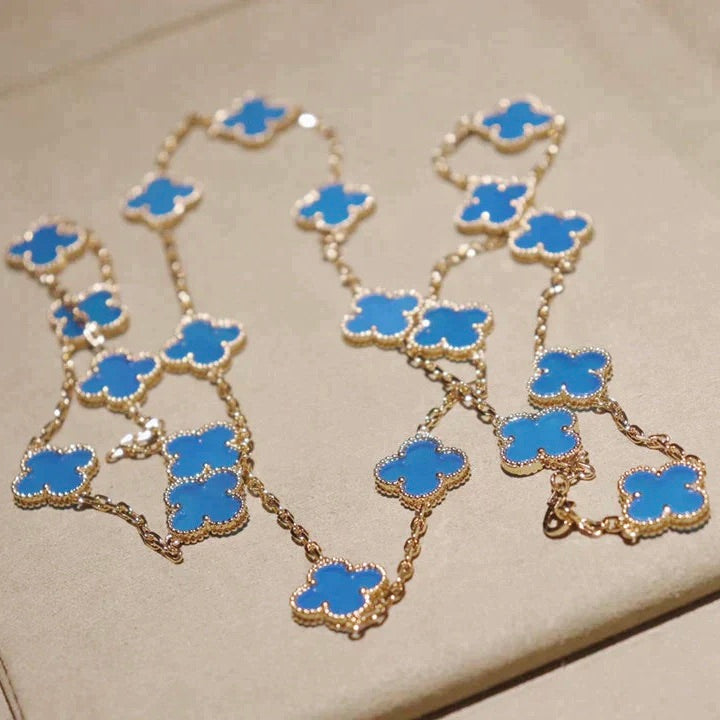 [AuraEcho Jewelry]CLOVER 20 MOTIFS TURQUOISE GOLD