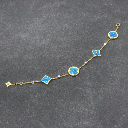 [AuraEcho Jewelry]STAR AND SUN TURQUOISE 4 MOTIFS 3 DIAMONDS